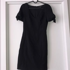 Club Monaco navy dress with bow tied sleeves